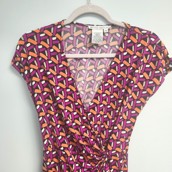 Vintage Maggie London Wrap Dress - Picture 2 of 6